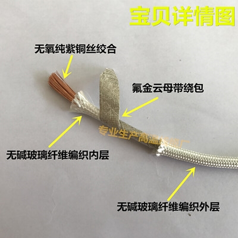 耐高温线云母编织电磁加热耐火线GNm500度12.5461035平方厂. - 图3