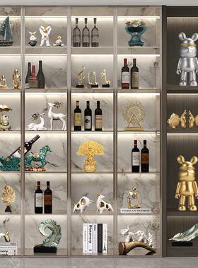 新中式客厅餐边柜酒柜装饰品摆件轻奢高档高端大气上档次工艺品