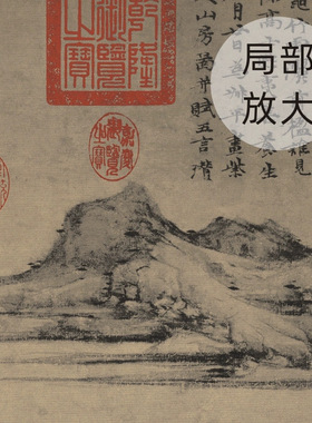 元倪瓒《紫芝山房图》山水水墨画
