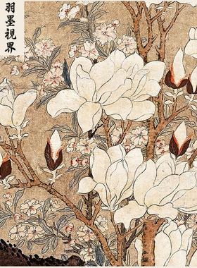 高清复刻明代孙克弘玉堂芝兰图国