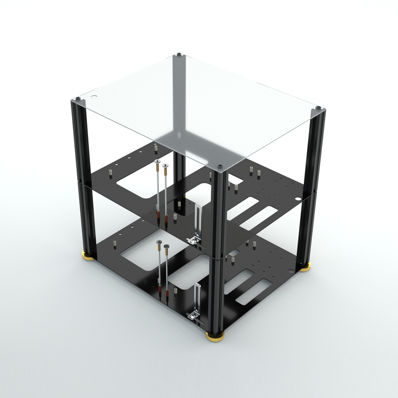 EATX金属 开放机箱 可叠加DIY双层多层电脑机箱 工作室开放式托架 - 图2