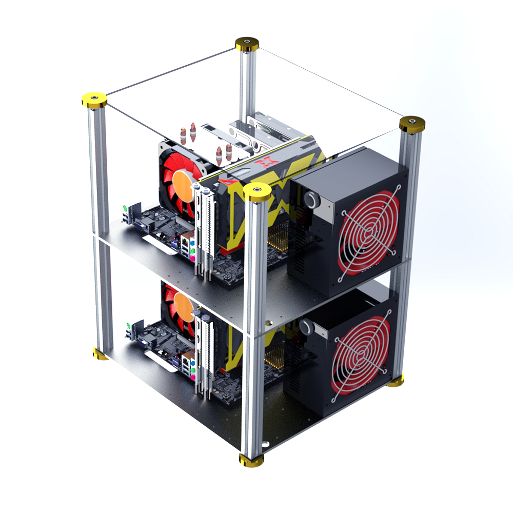 EATX金属 开放机箱 可叠加DIY双层多层电脑机箱 工作室开放式托架 - 图3