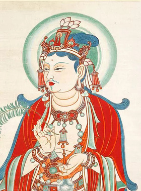 张大千朱衣大士像敦煌观音画佛像