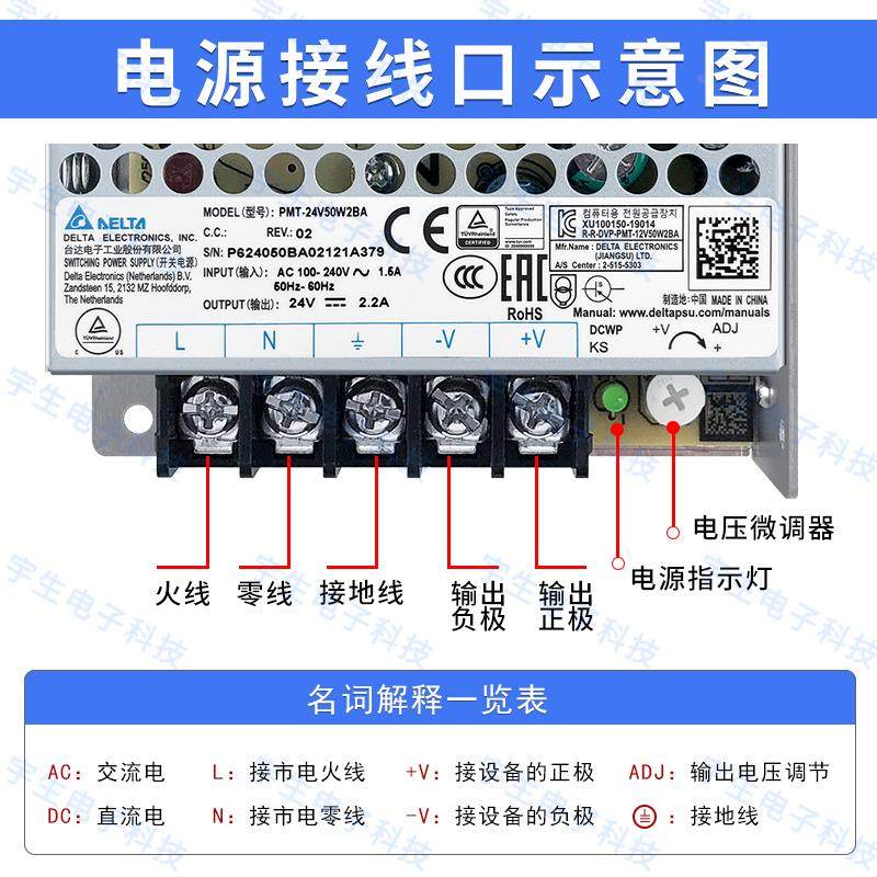 PMT-24V50W2BA台达开关电源PMT平板系列24V2.2A53W 全新原装正品,淘宝优惠券,粉丝福利购,淘宝优惠卷