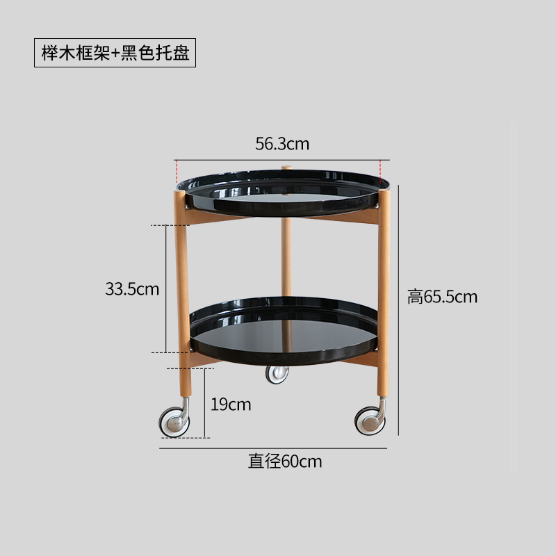 急速发货JIANMO小茶几边几家具茶桌现代简约新款可移动茶台圆形极 - 图1