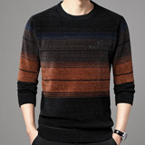 红蜻蜓男士圆领毛衣加绒加厚秋冬针织打底衫券后39.9元包邮