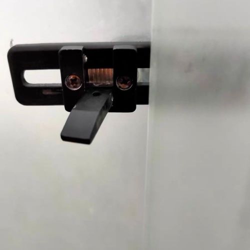 移门锁屏风免打孔锁淋浴房双门平移免开孔黑隔断门无孔锁玻璃锁 - 图0