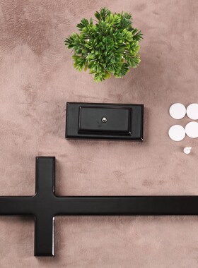 黑色实木十字架摆件 桌面客厅带底座装饰品 送礼物品