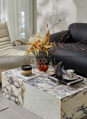 邸高家居 公寓样板间客厅桌面琉璃龟富贵鱼摆件 海洋主题装饰搭配