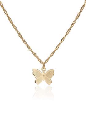 欧美饰品个性几何流苏吊坠项饰女气质单层蝴蝶时尚百搭项链