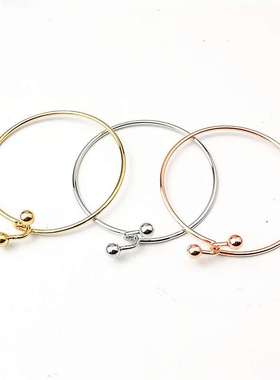 义乌直销欧美流行diy手镯简约铁丝弯钩手环开口线圈配件