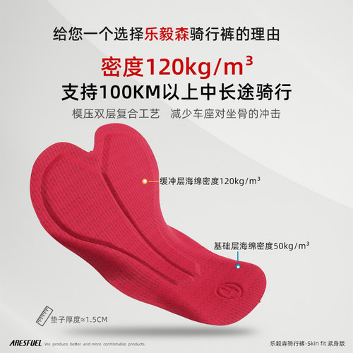 乐毅森骑行内裤男公路车骑行裤动感单车短裤减震海绵山地自行车裤 - 图1