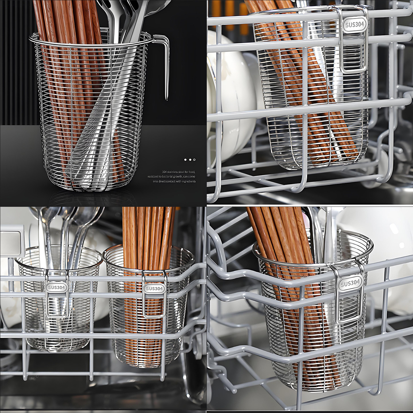 304 stainless steel chopstick barrel storage box