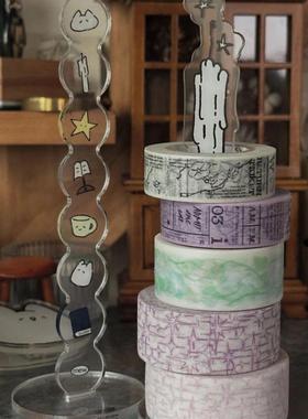 亚克力摆件胶带收纳韩国ins风收纳架加厚送朋友闺蜜储物桌面收纳