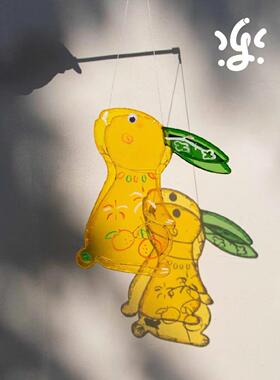 彩色玻璃纸灯笼儿童手工diy光影游戏幼儿园制作手提投影灯材料包