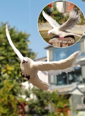 仿真鸽子摆件假鸽子玩偶婚庆装饰动物鸽子模型鸟类和平鸽标本道具