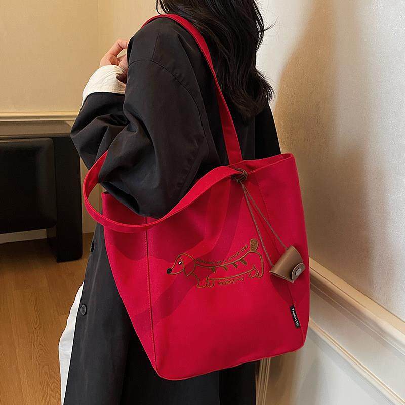 休闲大容量帆布托特包包女2025新款时尚外出手提购物袋通勤单肩包,淘宝优惠券,粉丝福利购,淘宝优惠卷