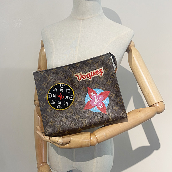 中古85新LV路易威登复古旅行袋贴饰盥洗袋手拿包二手奢侈品包包,淘宝优惠券,粉丝福利购,淘宝优惠卷