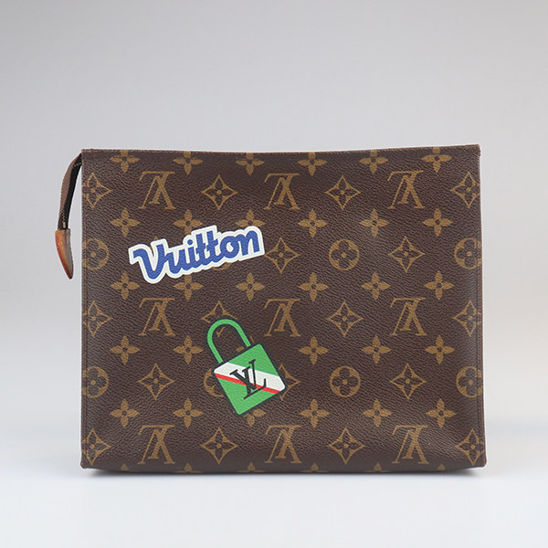 中古85新LV路易威登复古旅行袋贴饰盥洗袋手拿包二手奢侈品包包,淘宝优惠券,粉丝福利购,淘宝优惠卷