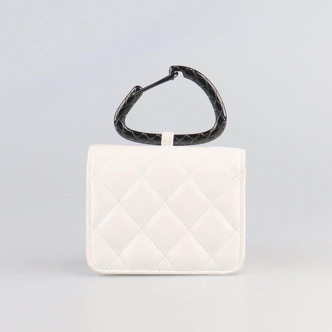 中古85新CHANEL Holder With Jewel Hook白色卡包二手奢侈品包包,淘宝优惠券,粉丝福利购,淘宝优惠卷