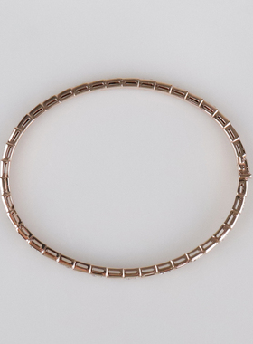 中古95新BVLGARI(宝格丽)SERPENTI VIPER钻石750玫瑰金19cm手镯