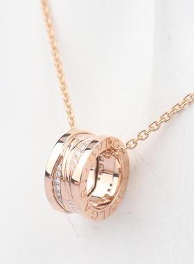 中古95新宝格丽BZERO1钻石项链750玫瑰金39-46cmCL858353355060