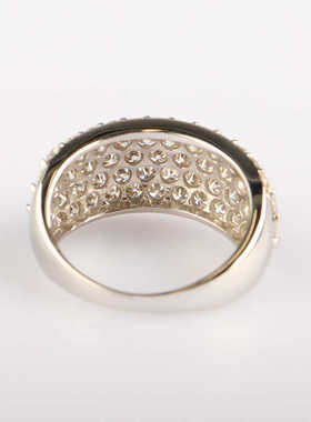 中古95新日本进口群镶钻石52号戒指