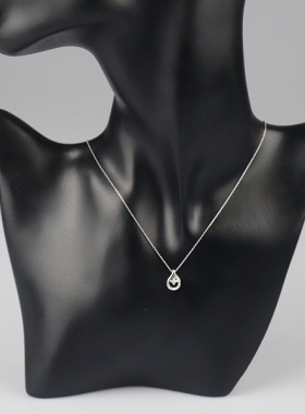 「9.5新」4℃花形设计钻石项链18K白金36-40cm