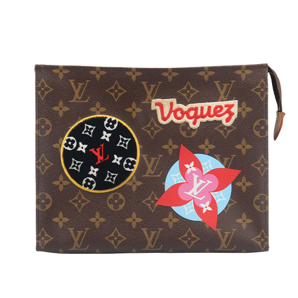 中古85新LV路易威登复古旅行袋贴饰盥洗袋手拿包二手奢侈品包包,淘宝优惠券,粉丝福利购,淘宝优惠卷