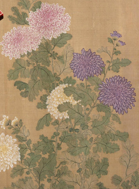 清代恽寿平百花图卷工笔花鸟图复