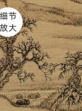 清代王翚《唐人诗意图》复古国画