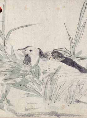 明代陈栝写生游戏图花卉图微喷画
