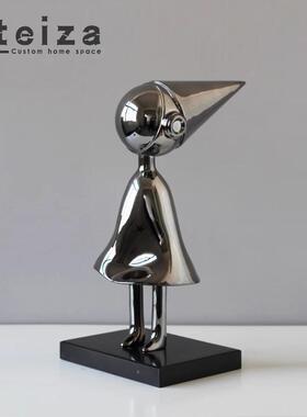 Oteiza简约现代抽象小鸟摆件创意轻奢酒柜书房摆设样板间软装饰品