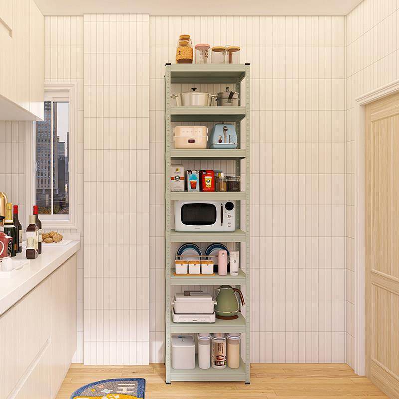 峰阳灰绿色八层厨房置物架落地多层2.28米加高微波炉烤箱架子a1,淘宝优惠券,粉丝福利购,淘宝优惠卷