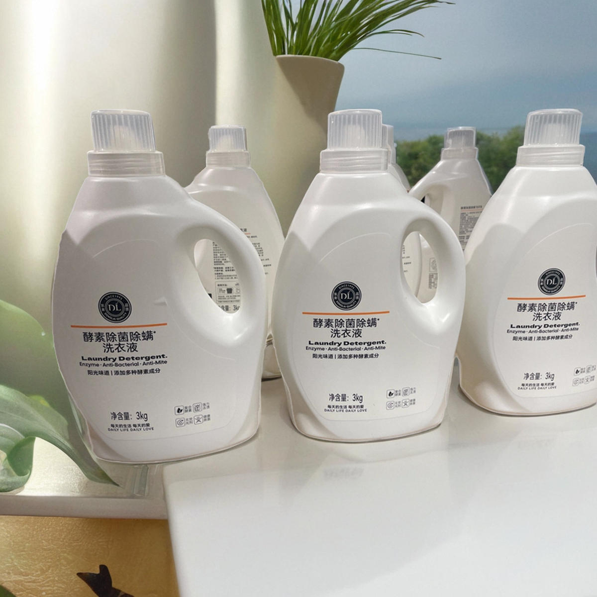 许昌胖东来DL洗衣液多效酵素香氛小苏打除菌除螨3kg天使城代购 - 图0