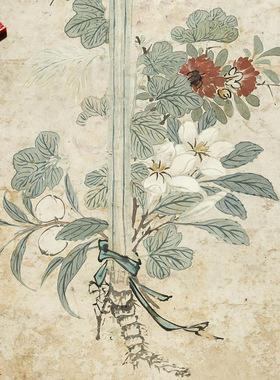 明孙克弘端阳景图古代花卉图