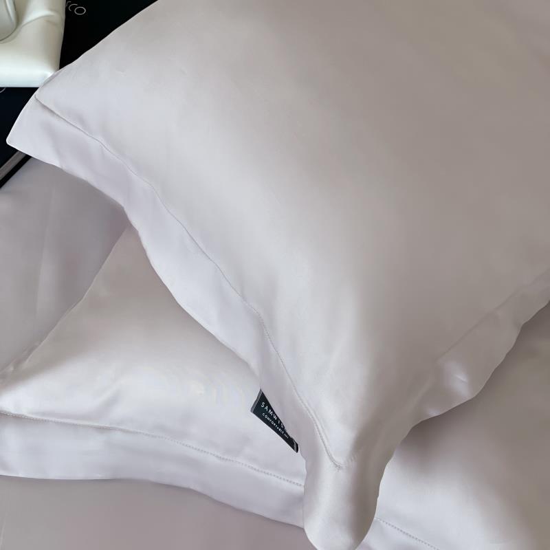 罗兰禧约60S高端莱赛尔纤维天丝枕套单人枕纯色单人枕头套一对装 - 图3