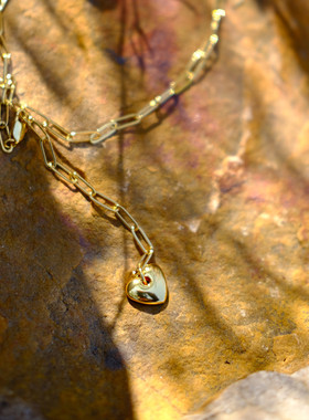 镀金Y型项链女叠带混搭