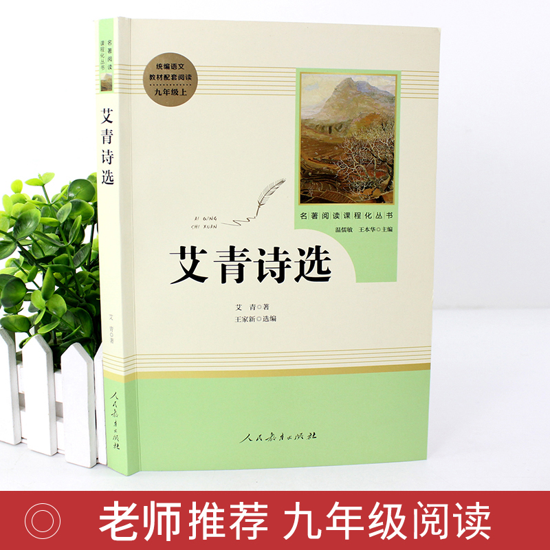 艾青诗选九年级9上读正版课外书初三上册阅读书籍人民教育出版社文学人教版艾菁爱青诗集爱情艾情艾清文选选集水浒传初中生原著 - 图3