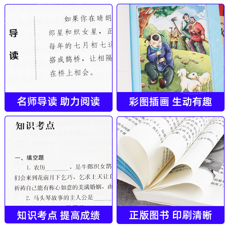 中国民间故事五年级上册适读的课外书经典全套 JST欧洲非洲列那狐的故事一千零一夜正版快乐读书吧5五上书目阅读书籍狐狸列那 - 图2