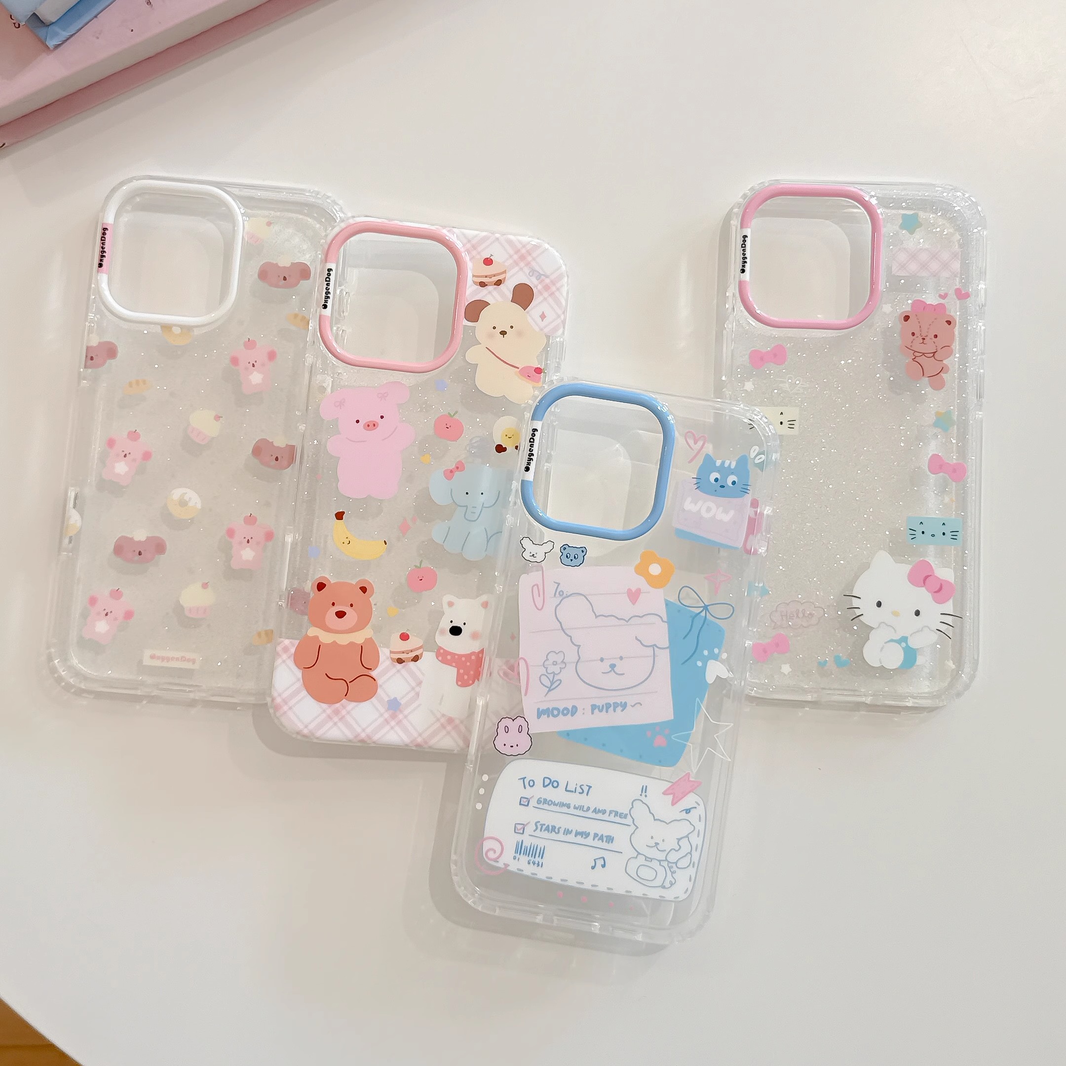 氧气狗原创适用于苹果17promax手机壳卡通涂鸦动物iPhone15PM透明16promax不会撞AI拍照按键全包防摔保护外壳 - 图3
