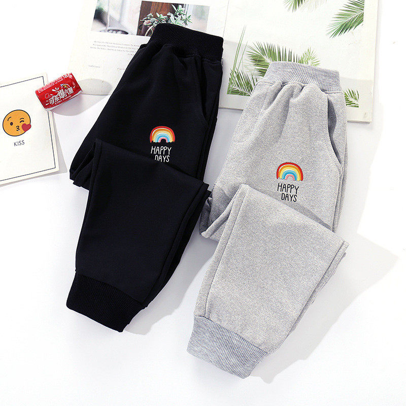 儿童春秋新款男女童百搭宽松束脚卫裤休闲运动长裤中大童潮流,淘宝优惠券,粉丝福利购,淘宝优惠卷