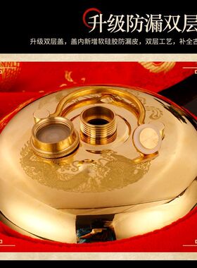 汤婆子纯铜加厚按摩铜壶推背铜壶烫背铜壶捂宫廷复古风结婚振尾荣