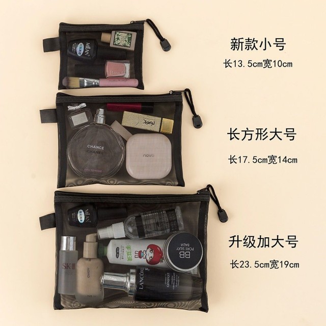 Transparent mesh file bag large capacity storage bag