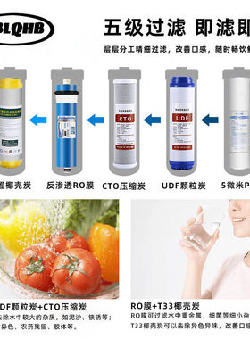 10寸滤芯五级组合套装净水器通用家用PP棉反渗透家用净水器配件