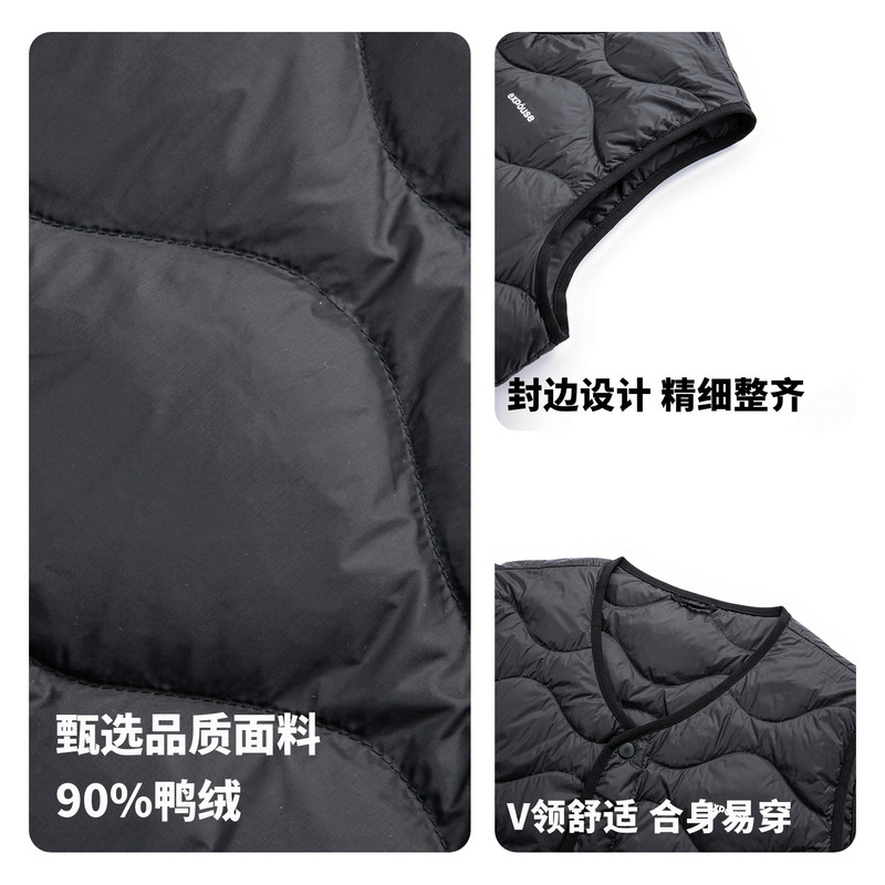 【含鸭绒】圣得西男士轻暖羽绒马甲2025冬款合身御寒舒适上衣,淘宝优惠券,粉丝福利购,淘宝优惠卷