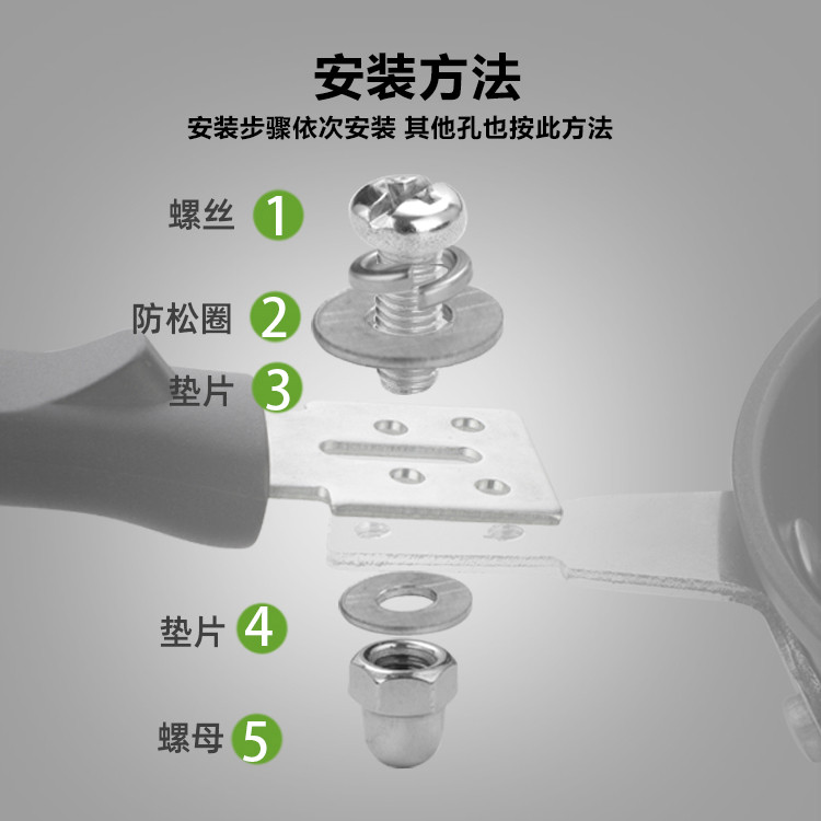 通用单双孔炒锅把手 万能锅把手 炒菜锅柄平底锅不粘锅炒锅配件 - 图2