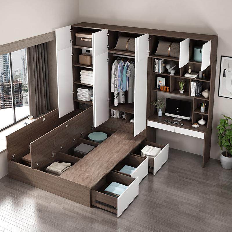 榻榻米衣柜一体床小户型省空间多功能衣帽间储物床儿童书桌组合床,淘宝优惠券,粉丝福利购,淘宝优惠卷