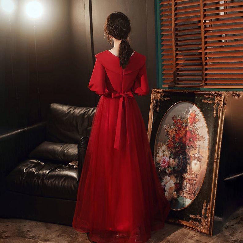 姐妹团伴娘礼服裙女宴会2024新款优雅长裙气质婚礼小个子平时可穿