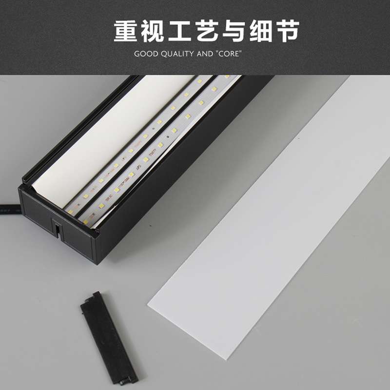 led灯长条灯健身房超市教室方通条形灯办公室灯办公灯吊线灯LED - 图0